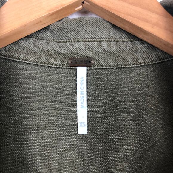 Young Fabulous and Broke Jumpsuit Womens XS Olive Button Up Ankle Khari Utility - Picture 5 of 14